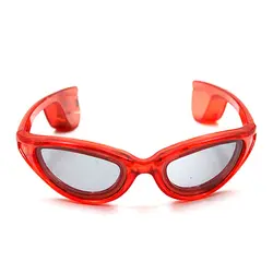 10-светодио дный очки солнцезащитные очки огни вечерние очки карнавальные свет диско, красный