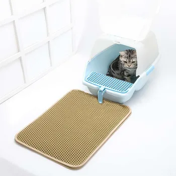 

50*40cm Cats Litter Mat With Waterproof Layer EVA Cat Litters Box Scatter Control Trapper Pad WXV Sale
