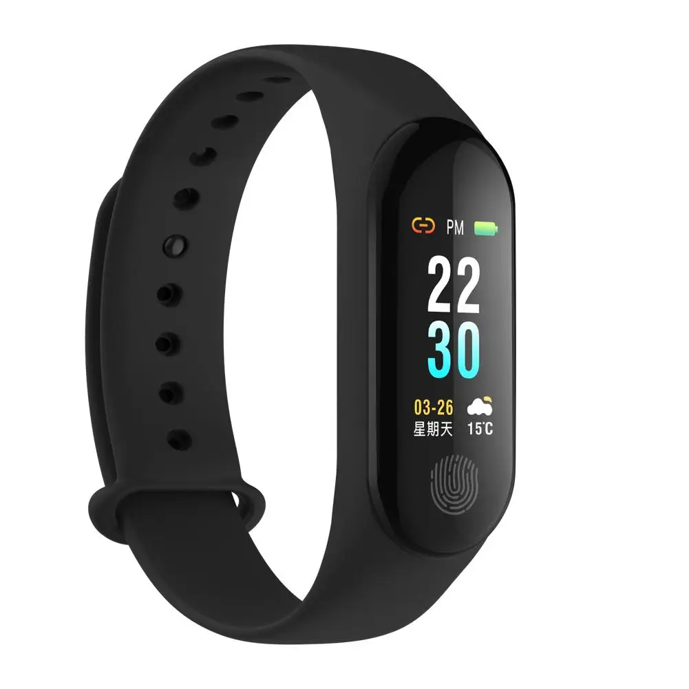 

M3plus Sports & Outdoors Color Screen Smart Bracelet Heart Rate Fitness Bracelet Wireless Bluetooth Wristbands For Android