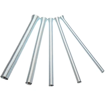 

5Pcs Silver Spring Bending Tube Kit CT-102-L Spring Pipe Bender 21cm Length Spring Tube Bender Sets 1/4" 5/16" 3/8" 1/2" 5/8"