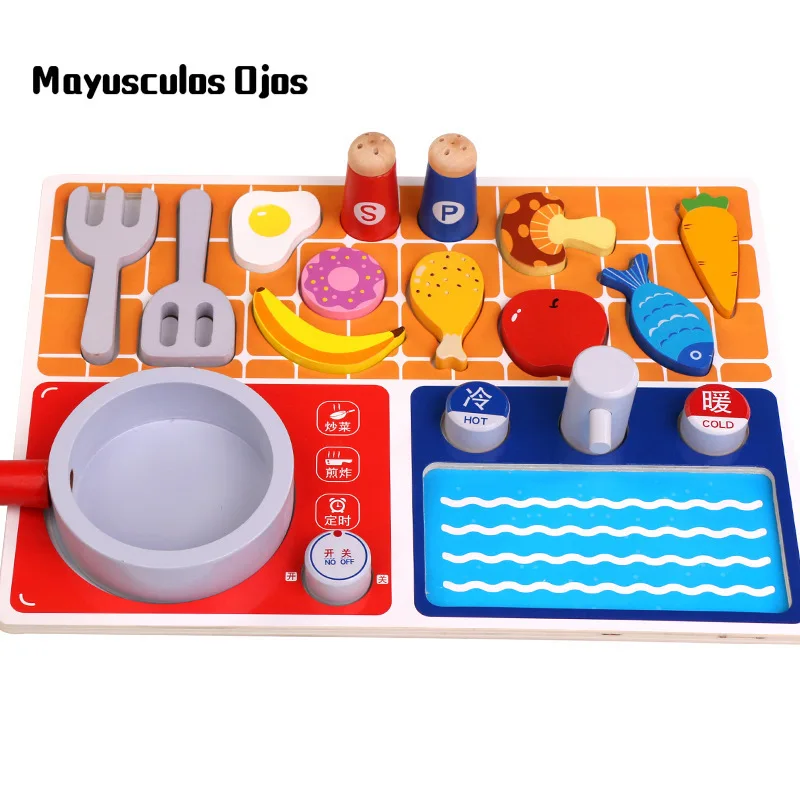 Children's Play House Simulation Cooking Kitchen Educational Toy Set Shape Matching Girl Stove 3-6 Years Old |