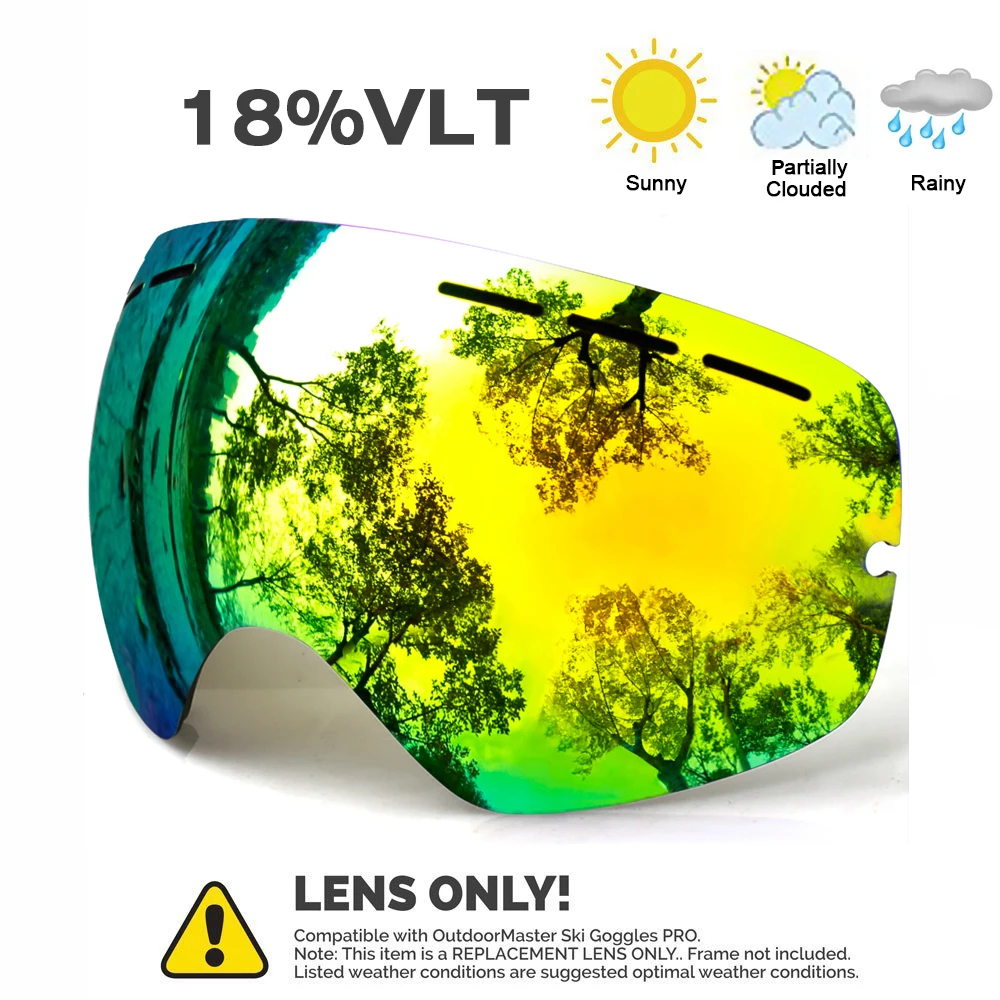 Ski Goggles Winter Snow Sports with Anti-fog for Men Women Youth Skiing Skating mask ONLY LENS