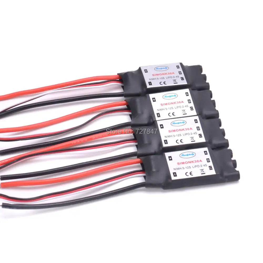 4X 2212 920KV CW CCW бесщеточный двигатель + 4 X 30A Simonk ESC с разъемом 3 5 мм для мультикоптера