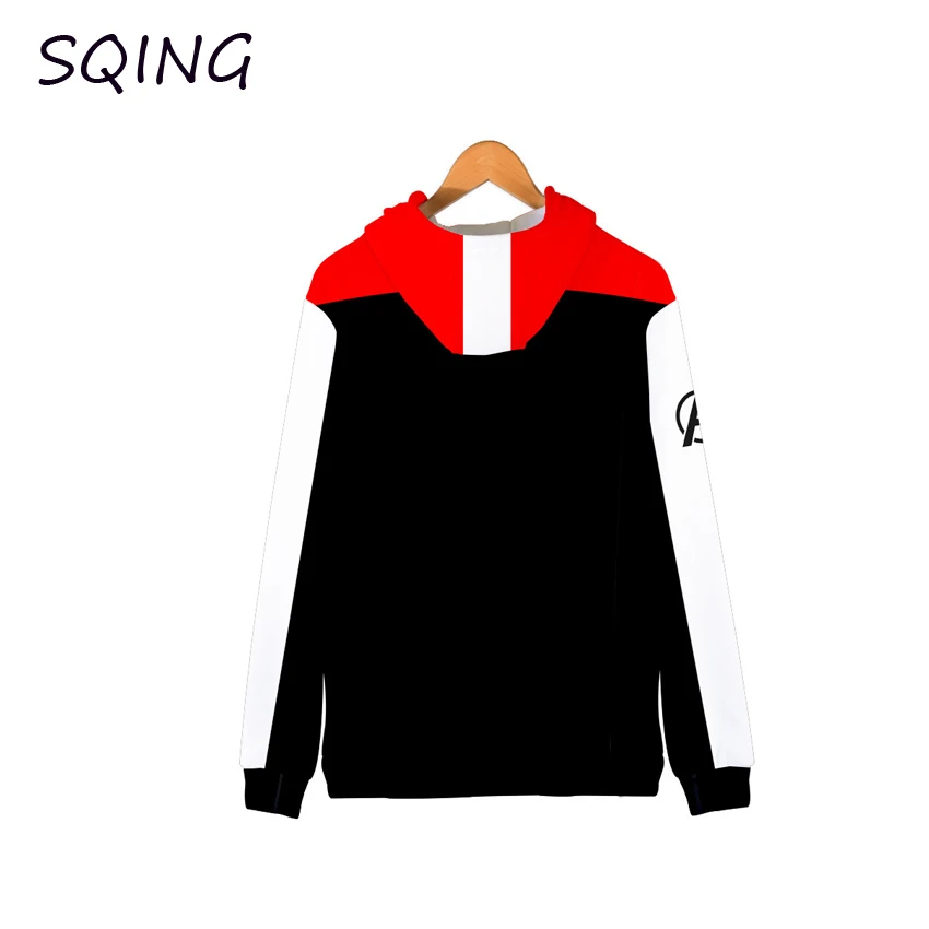 SQING Anime Cosplay Avengers Endgame Quantum Realm Superhero Iron Man Coat Men Women Kids Match Wallet Hoodie Cosplay Costumes