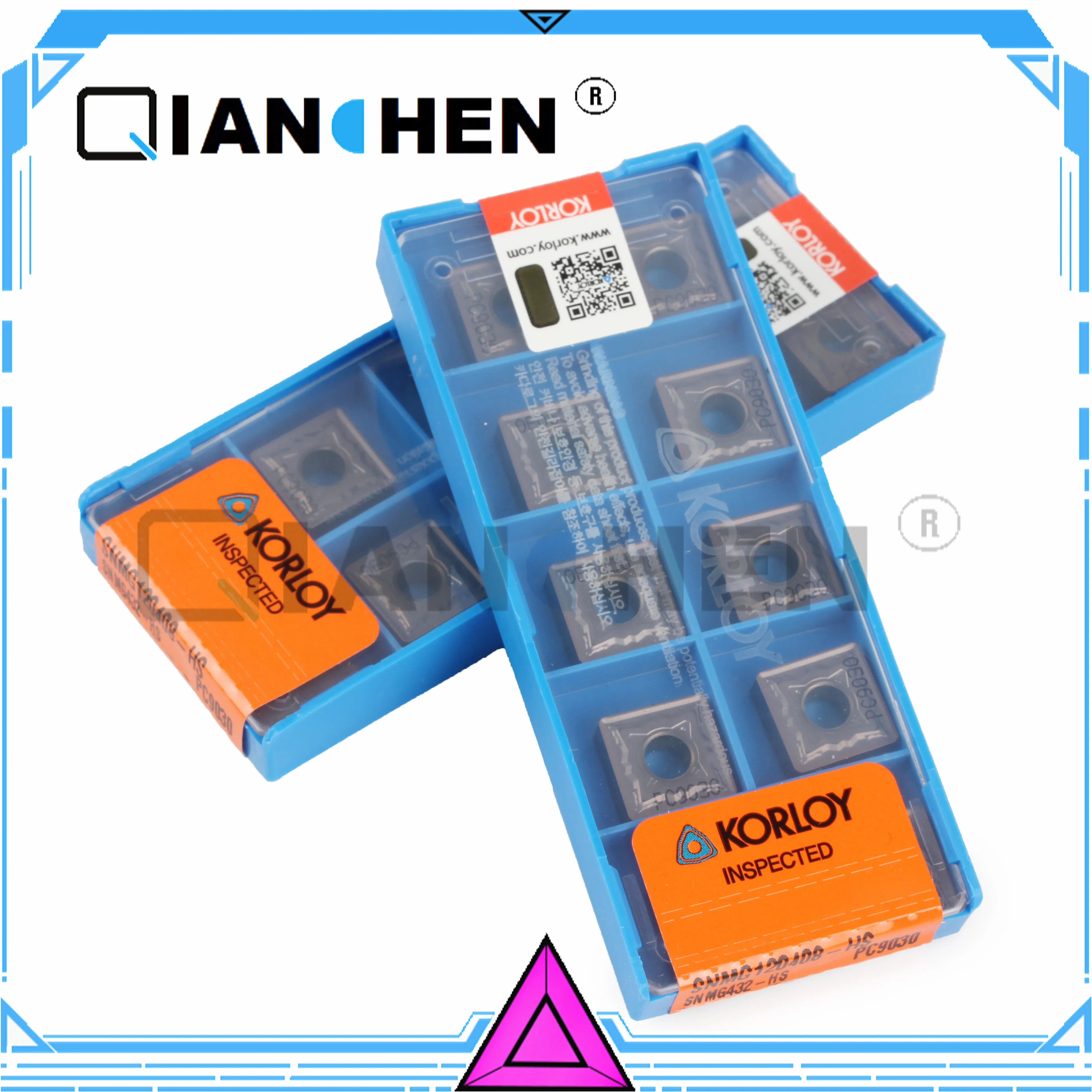 

Original KORLOY SNMG120408-HS PC9030 (10pcs/lot) Cutting tools insert