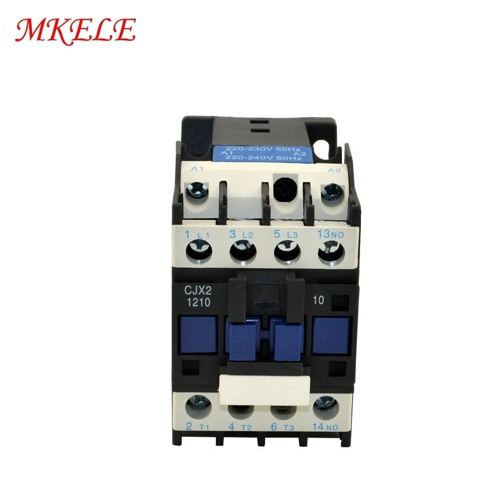 

50/60Hz Din Rail Mounted Modular Contactor LC1 AC Contactor 12A 3P+1NO Normal Open Coil Voltage 380V 220V 110V 36V 24V CJX2-1210