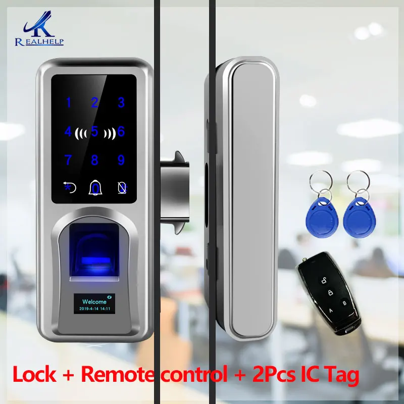 Двери Fingerprint lock глазированый Smart Lock удаленного cerradura inteligente офисные один двойной
