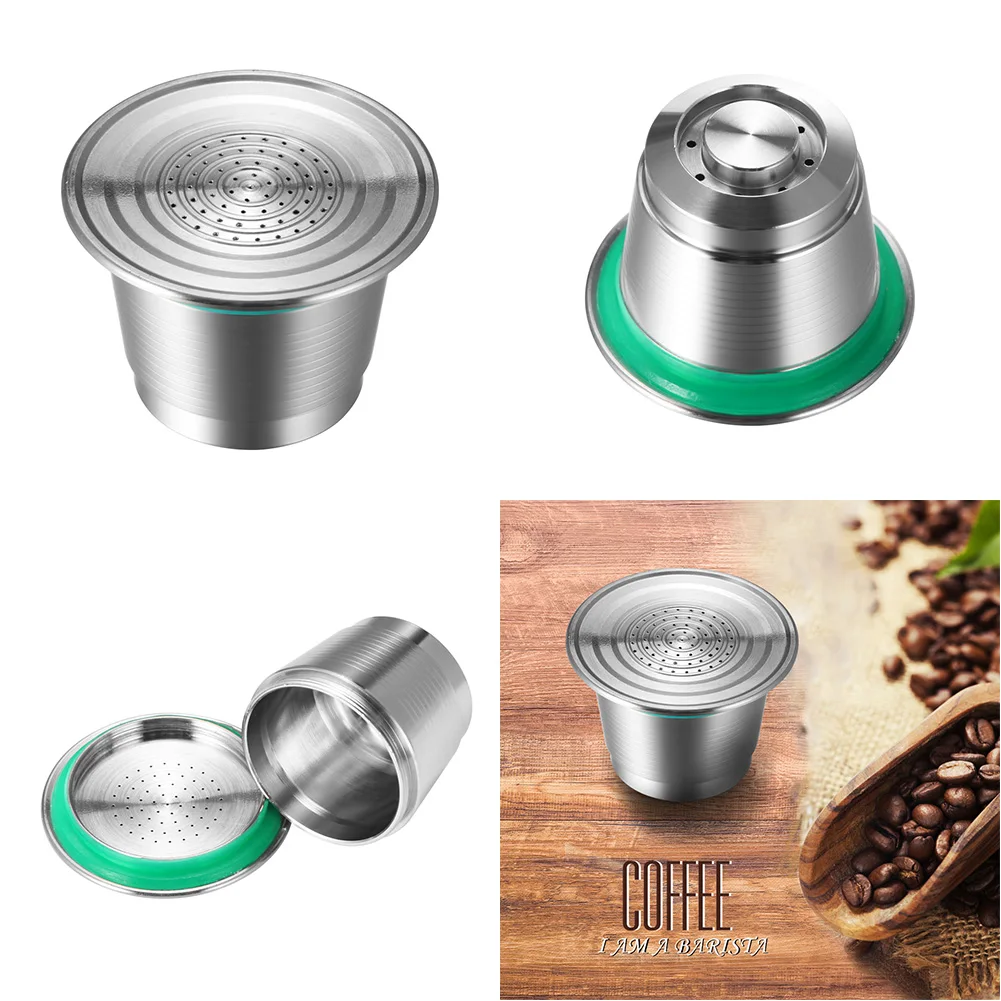 

Houkiper New Stainless Steel Metal Reusable Capsule Refillable Reusable For Nespresso U Coffee Machine For I Cafilas 1pc