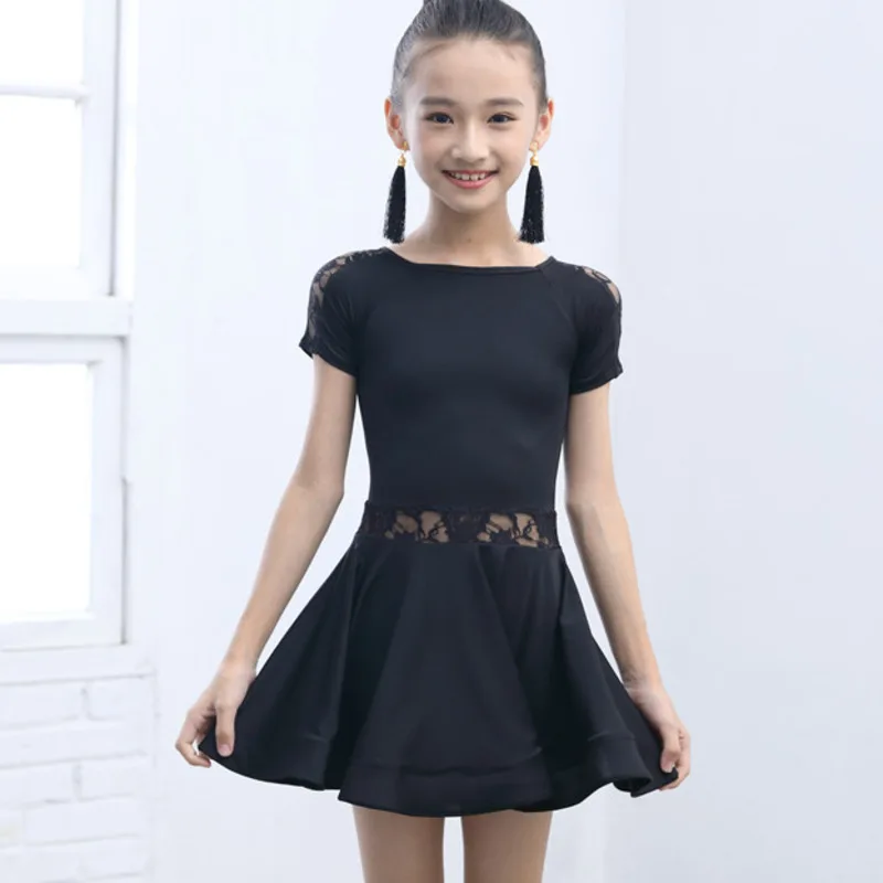 

sexy lace ballroom latin dance dress girls kids dresses competition children salsa tango for dancing practice samba skirts set