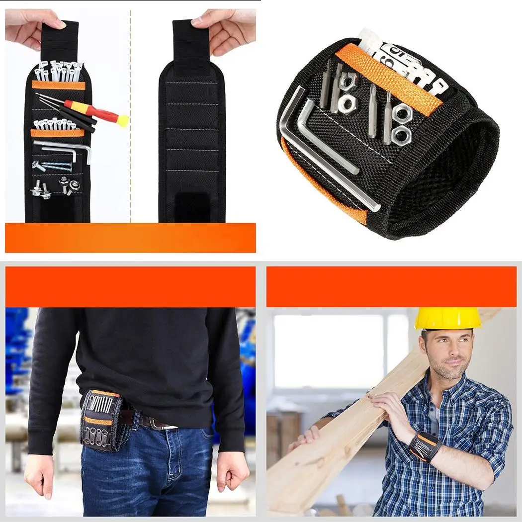 

Small Holding Breathable Tool Strong Magnets For Durable Magnetic Wristband Mesh Black