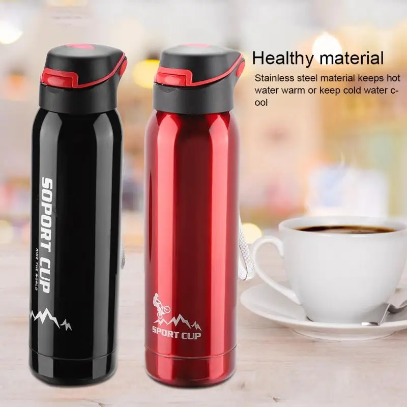 

500ml Stainless Steel Bottle Vacuum Insulated Straw Cup Mug Outdoor Sport Travel Mug Thermo Bottle Gifts Thermo cups