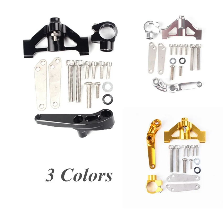 

CNC Steering Damper Stabilizer Mounting Bracket Holder Kit For Kawasaki ZZR1400 ZX14 2006-2012 2007 2008 2009 2010 2011