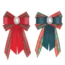 Мода женщин бантом плед галстук с принтом Повседневный корсаж брошь для галстука-бабочки