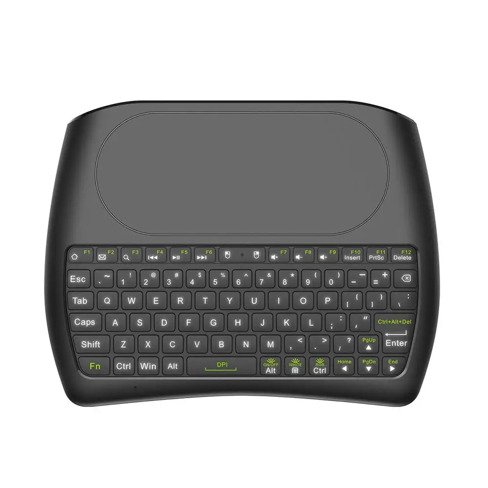 

2.4Ghz Mini Wireless Keyboard Full Screen Mouse Touchpad Handheld Remote Control With Colorful Led Backlight For Android Tv Bo