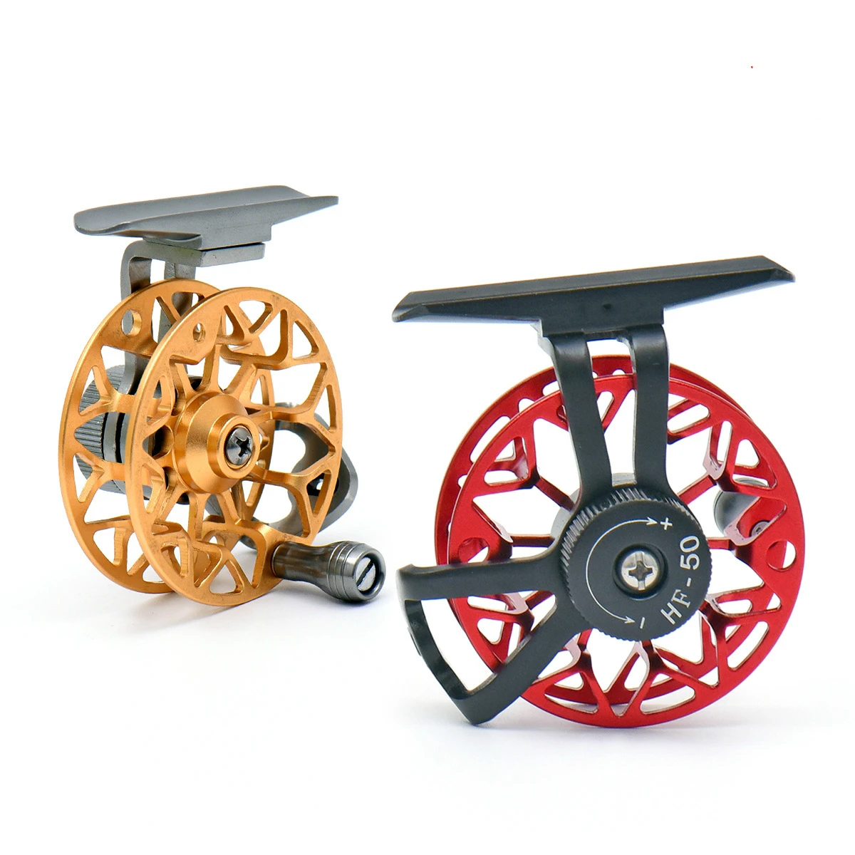 

Mavllos Fly Fishing Reel Metal Shell Ratio 1:1 Ultralight Aluminum Alloy Delicate Design Winter Fishing Raft Reel