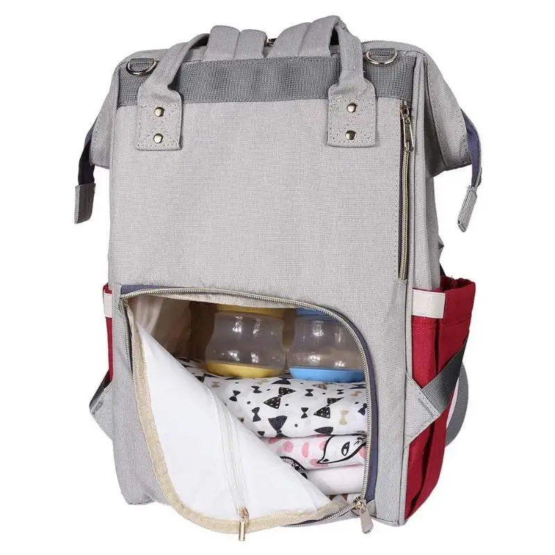 Модный подгузник для беременных в полоску для мам, Большой Вместительный рюкзак в полоску для путешествий, сумка для кормления, сумка для ухода за ребенком
