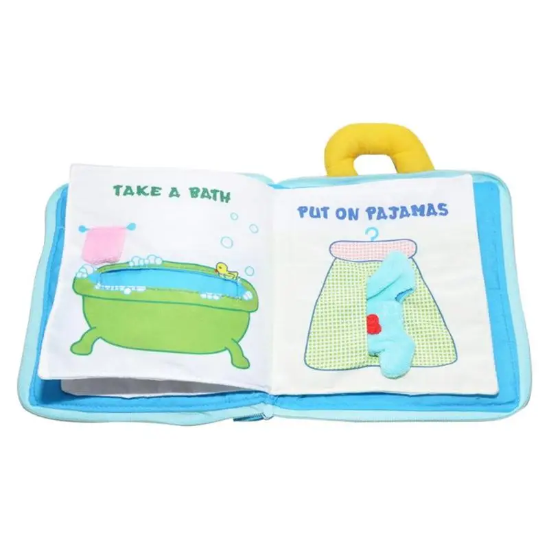 

Baby Goodnight Bear English Cloth Book Educational Toys Cloth Book for Baby Sleep Early Cognitive Development Activity Books