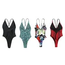 Сиамские узкий купальник пикантные леопардовые разноцветное бикини дырявый сзади высокая эластичность женские Купальники Beach колготки