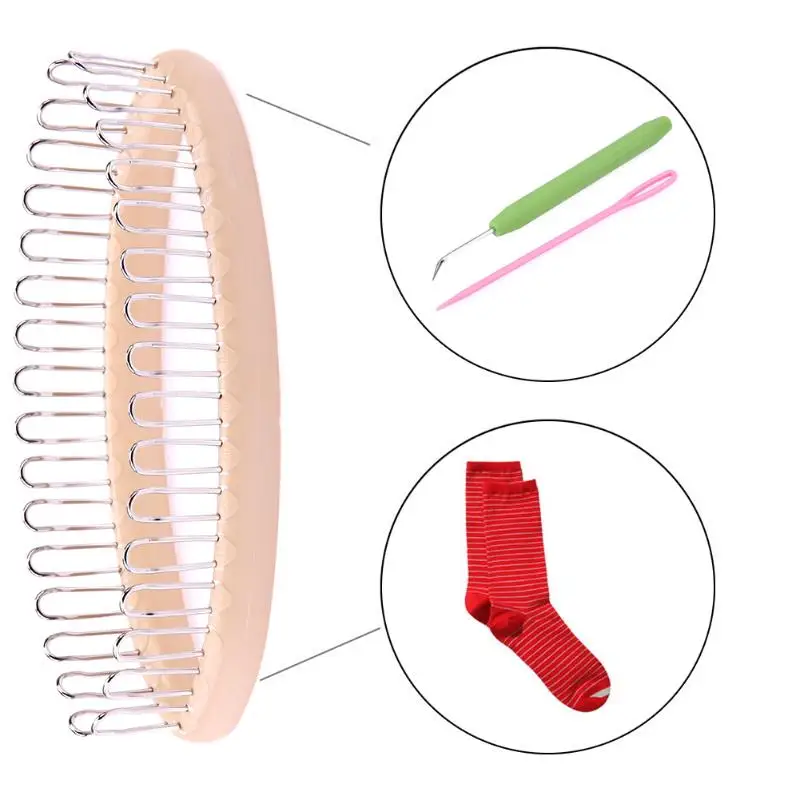 

3Pcs/Set DIY Weaving Tools Portable Knitting Loom Craft for Sock Scarf Hat Weaver Needle Sewing Knitting Tool Accessories Nice