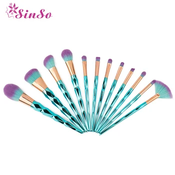 

Sinso 12PCS Diamond Unicorn Makeup Brushes Set Foundation Powder Eyeshadow Contour Highlight Blending Face Cosmetic Brush Tool