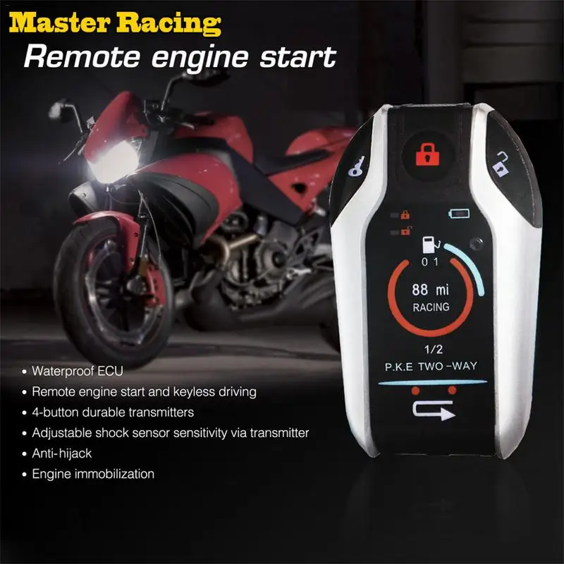 

2 Way Motorcycle Alarm Remote Engine Moto Protection Universal for any 12V For Honda/Suzuki/Kawasaki/Yamaha Motorcycles