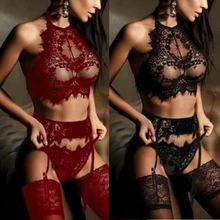 Женское сексуальное белье, ночное белье, платье для сна Babydoll, кружевные стринги, нижнее белье