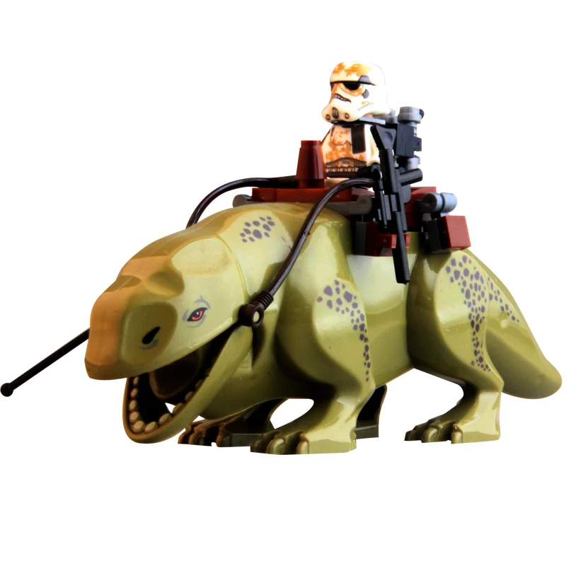 

LegoING Star Wars Dewback Dolls The Force Awakens Transparent Trooper Legacy Jabba's Rancor Building Blocks Toy for children