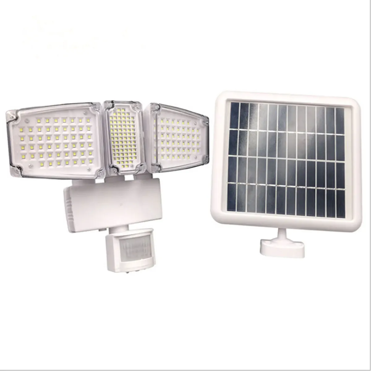 

178 LED Triple Head Solar Powered Weatherproof Solar Lamps PIR Motion Sensor Activated 1000 Lms 3.6W Outdoor Flood Light