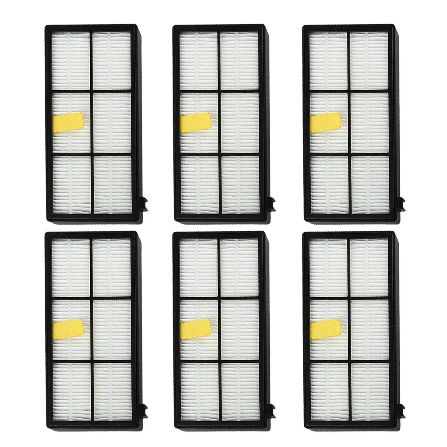 

WHYY-6pcs HEPA Filter Replacement Parts for iRobot Roomba 800 900 870 880 960 980 Vacuum Cleaner Series Accessories