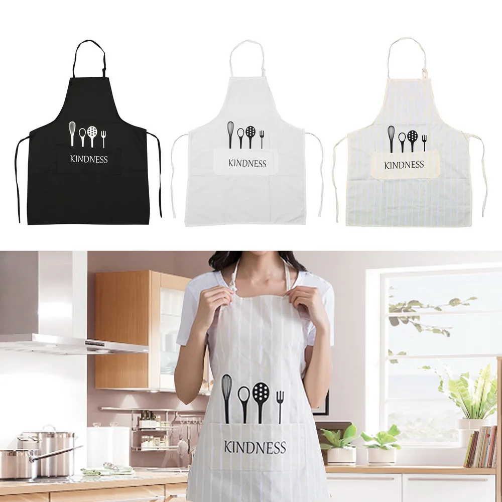 Adjustable Print Pattern Apron Fashion For Man Woman Home Kitchen Chef Restaurant Waiter Aprons