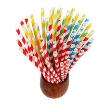 25 шт./упак. одноразовые соломинки бумажная соломинка для питья свадебные декоративные события рождественские принадлежности для детей день рождения