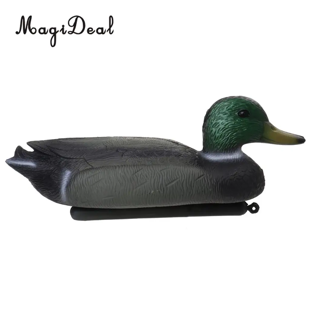 MagiDeal 6 Pcs Fishing Hunting Male Decoy Plastic Duck Decoy Drake w/ Floating Keel Hunting Decoy for Hunting Fishing Access