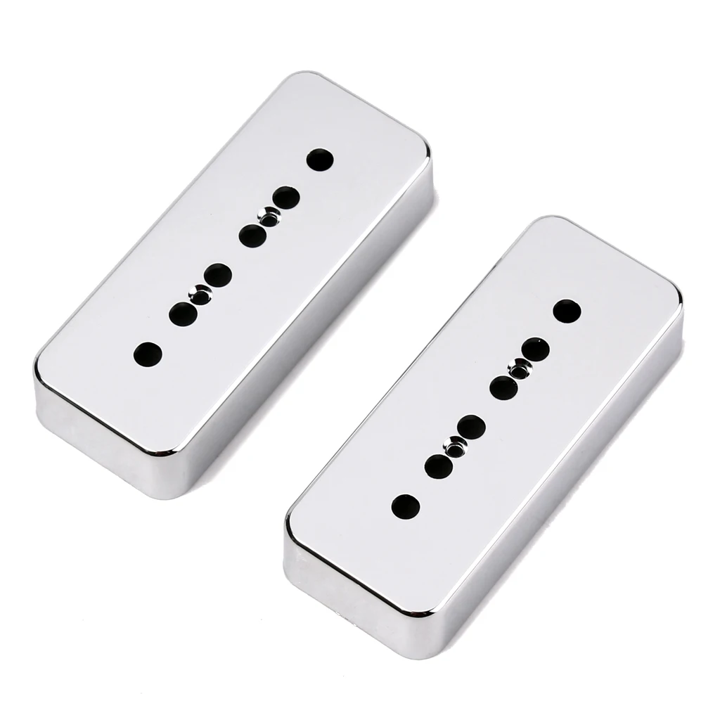 

2Pcs Silver Professional Humbucker Pickup Cover 50/52mm pole for P90