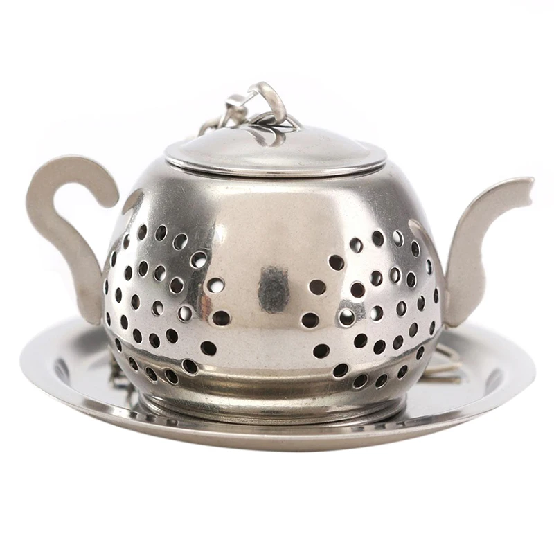 

Mesh Loose Tea Leaf Infuser Tray Strainer Filter Herb Infuser Stainless Steel shape: Teapot