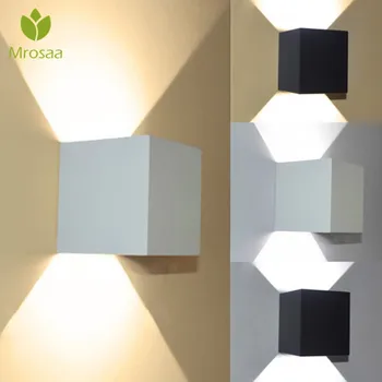 

Mrosaa AC 220V IP65 Waterproof 7W Aluminum Cube COB LED Wall Lamp Light Modern Home Lighting Outdoor Decoration Light
