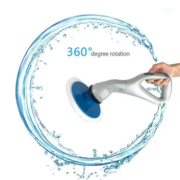 

Cordless Hurricane Muscle Scrubber Electrical Cleaning Brush with Brush Heads Bathroom Surface Bathtub Shower Tile Brush