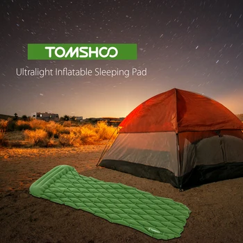 

TOMSHOO Ultralight Inflatable Sleeping Pad Mattress with Pillow for Outdoor Camping Hiking Backpacking Beach Air Mat Travel 2019