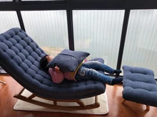 Modern Design Rocking Lounge Chair and Footstool chaise lounge funda sofa chaise lounge adjustable fabric folding chaise lounge Modern Design Rocking Lounge Chair and Footstool chaise lounge funda sofa chaise lounge adjustable fabric folding chaise lounge