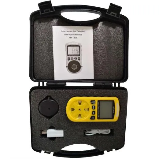 HT 1805 4 in 1 Gas Analyzer Detector Portable O2 CO H2S LEL Tester
