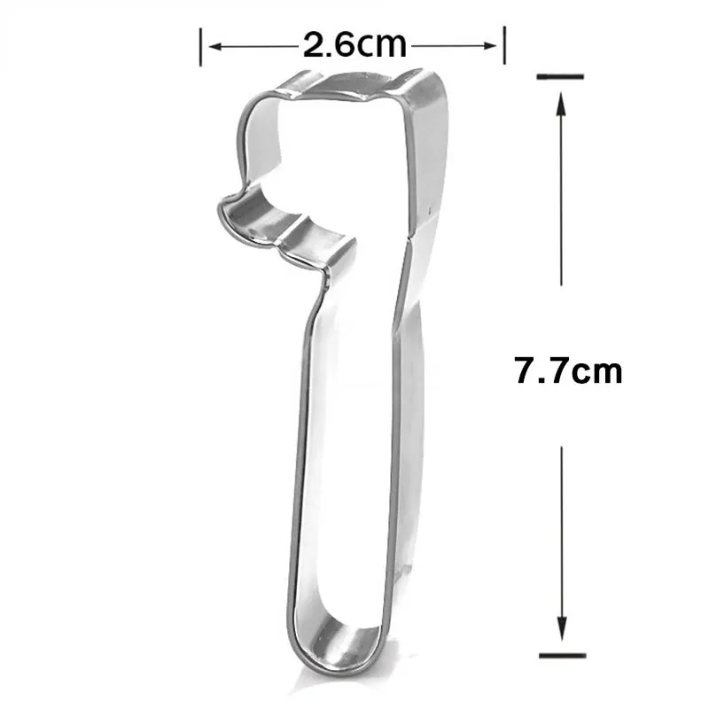 Формочка для печенья Кухня гаджеты из нержавеющей стали, для выпечки аксессуары зубная щетка зубная паста и зуб образная форма для глазури на торт, комплект из 3 предметов