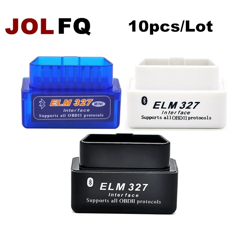 10 шт. Новинка 2017 Супер Мини ELM327 Bluetooth OBD2 V2.1 Черный Синий умный Автомобильный