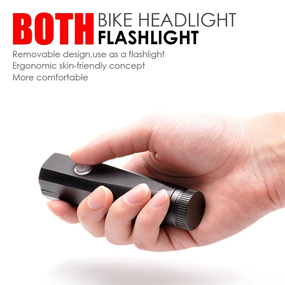 Excellent T6 Bike Headlight 800 Lumen Bicycle Front Light 18650 USB Rechargeable Replaceable Lantern For Cycling Flashlight Lamp 2