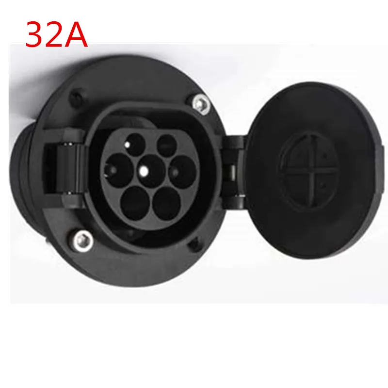 EVSE EV зарядное устройство гнездо типа 2 IEC62196 16A 32A для электромобиля боковое 3
