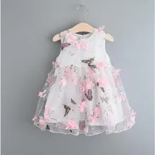 Летнее платье с цветочным рисунком для девочек; модное фатиновое платье на свадьбу для малышей; Детские платья для дня рождения; Одежда для девочек; Детский костюм