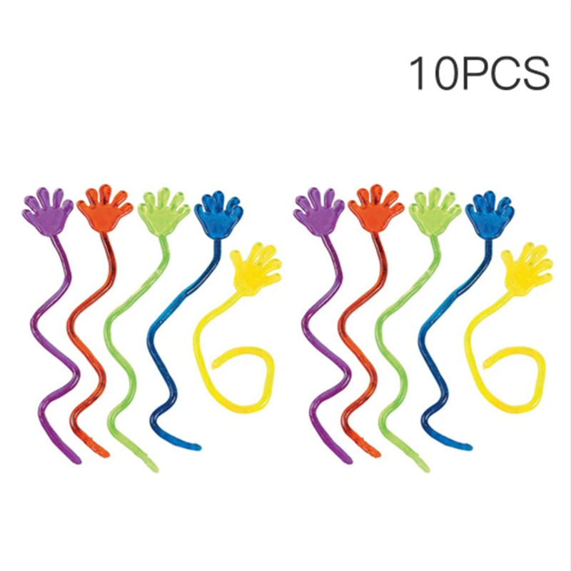 

10 Pcs Kids Party Supply Favor Mini Sticky Jelly Stick Slap Squishyed Toy Hands Puzzle Funny Jokes Toys For Children
