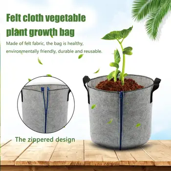 

Garden Planting Bag Felt Cloth Folding Flowerpot Home Balcony Garden Grow Bag Organizer for Potato Tomato Flower Vegetable