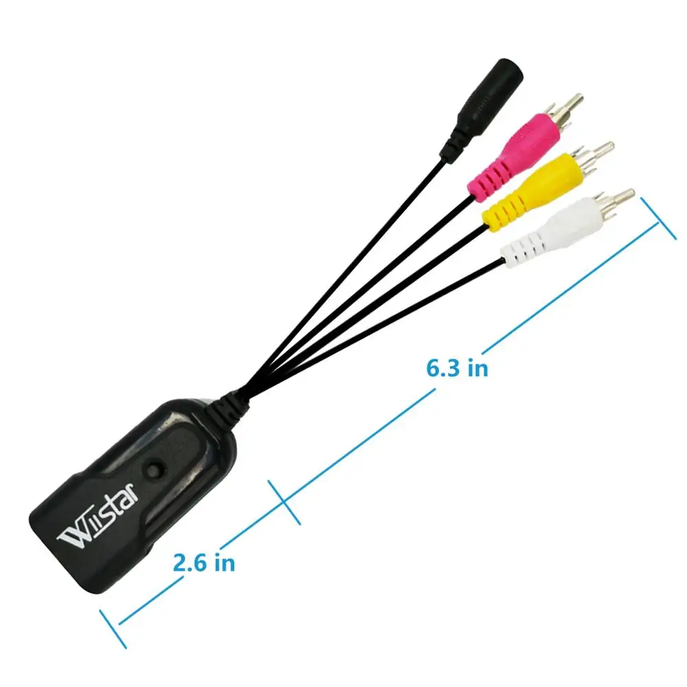 Wiistar Mini HDMI на штекер AV/CVSB RCA конвертер коробка mini HDMI2AV HDMI на RCA штекер 1080P NTSC/PAL для ПК HDTV PS3 VCR