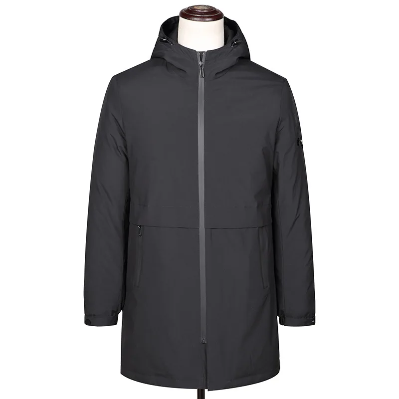 

E200 New Fashion down jacket Men's 2018 winter Clothing Man thickened hooded down Jacket dad Casual Warm Men'sWinter Parkas