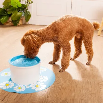 

Automatic Cat Flower Fountain Mute Pet Water Dispenser with Charcoal Filter&Anti-slip Mat Drinking Fountain Dog Kitten With Mat