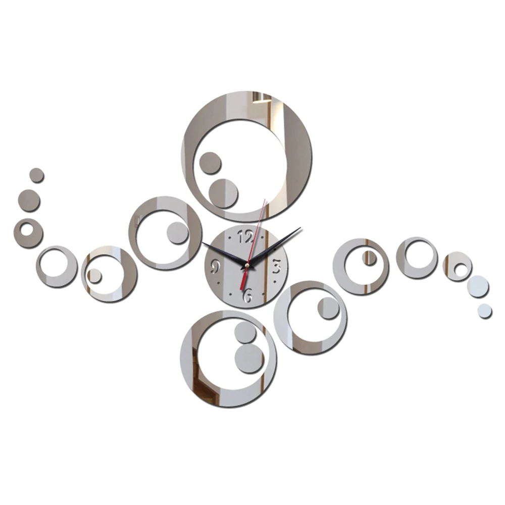 

Modern Removable Mirror Acrylic Wall Clock Sticker Vinyl Art DIY 3D Home Decor Wall Mirror